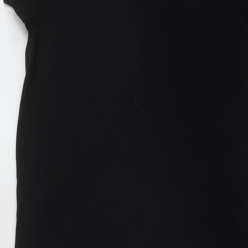 H&M Womens Black Cotton T-Shirt Dress Size M Round Neck Pullover