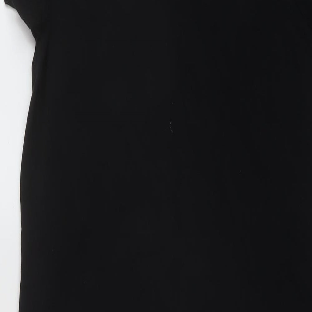 H&M Womens Black Cotton T-Shirt Dress Size M Round Neck Pullover