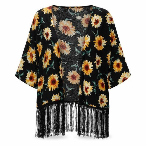 Hearts & Bows Womens Black Floral Viscose Cover Up Size M