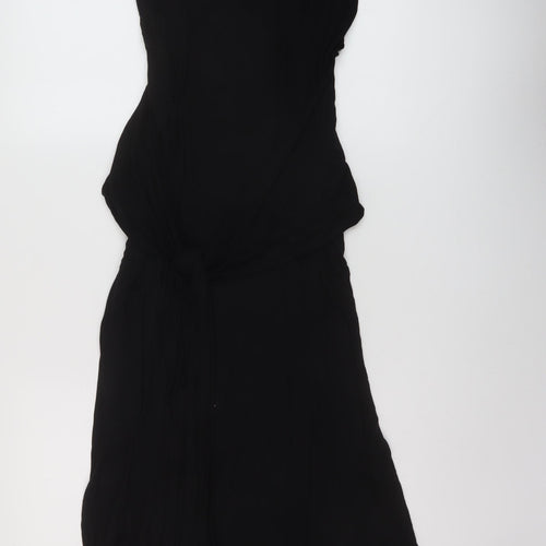 ASOS Womens Black Viscose A-Line Size 12 Round Neck Pullover