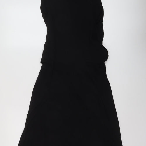 ASOS Womens Black Viscose A-Line Size 12 Round Neck Pullover