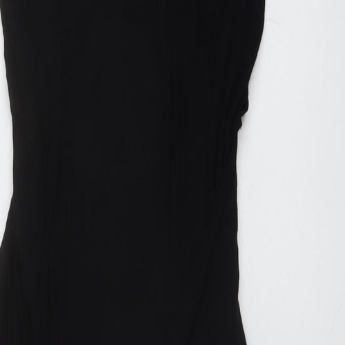 ASOS Womens Black Viscose A-Line Size 12 Round Neck Pullover