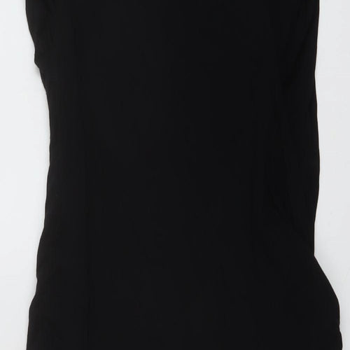 ASOS Womens Black Viscose A-Line Size 12 Round Neck Pullover