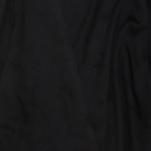 VERO MODA Womens Black Polyester Wrap Dress Size 22 V-Neck Tie