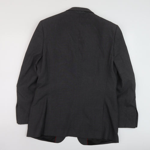 Burton Mens Grey Polyester Jacket Suit Jacket Size 40 Regular