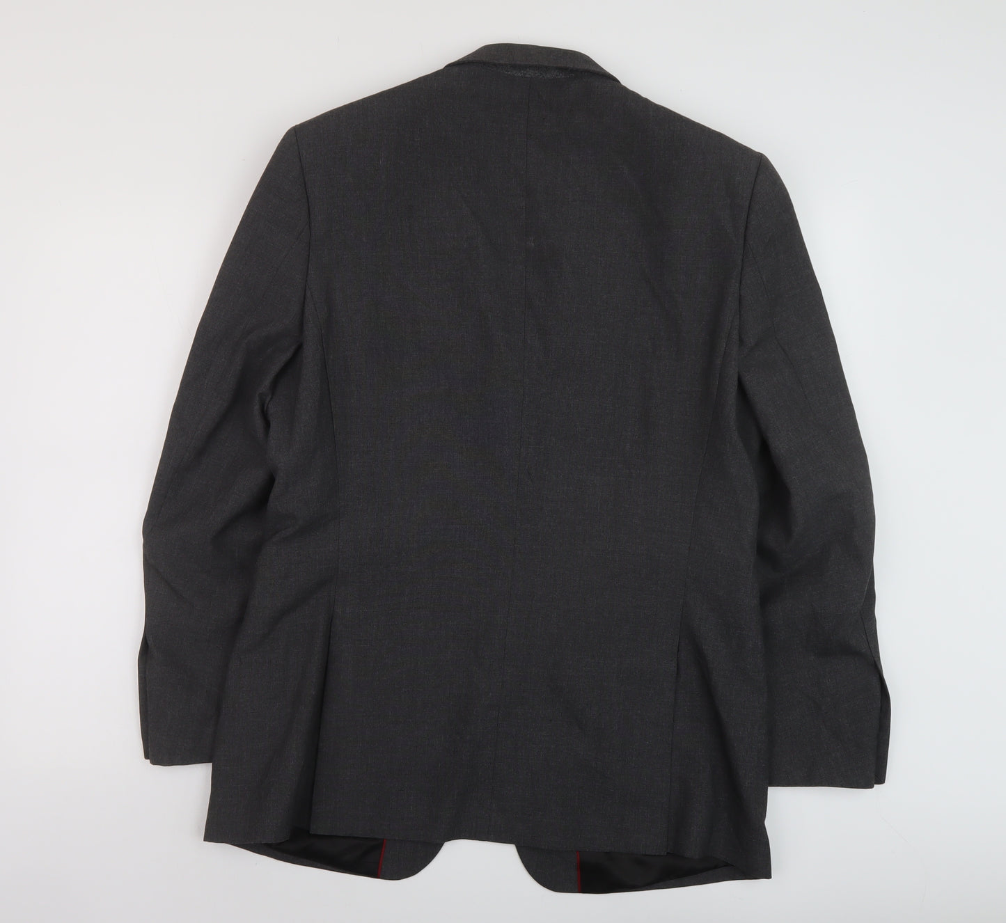 Burton Mens Grey Polyester Jacket Suit Jacket Size 40 Regular