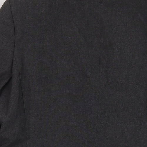 Burton Mens Grey Polyester Jacket Suit Jacket Size 40 Regular
