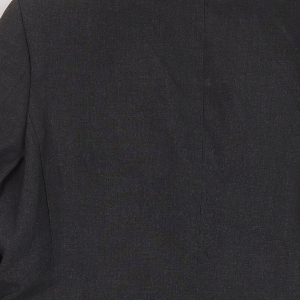 Burton Mens Grey Polyester Jacket Suit Jacket Size 40 Regular