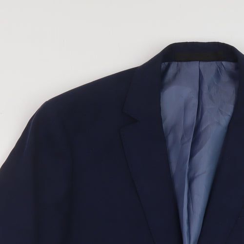 Marks and Spencer Mens Blue Polyester Jacket Suit Jacket Size 40 Regular
