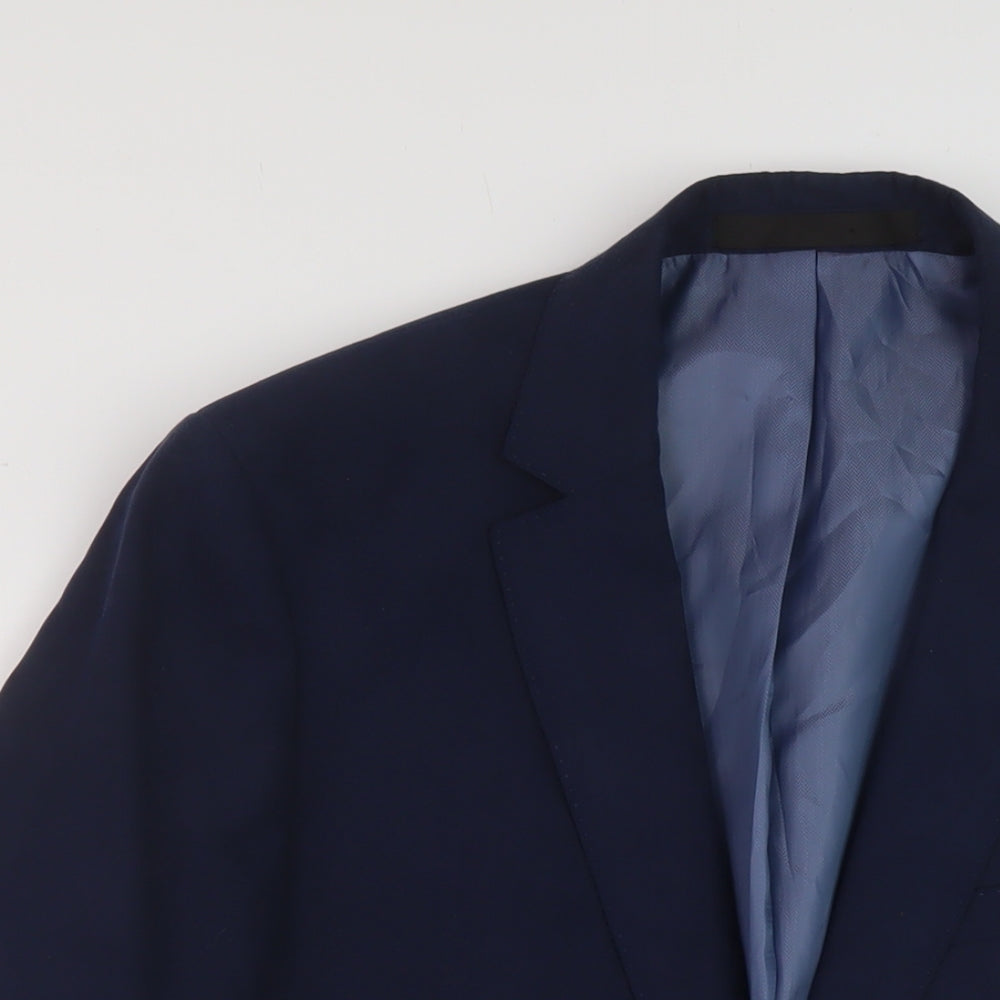 Marks and Spencer Mens Blue Polyester Jacket Suit Jacket Size 40 Regular