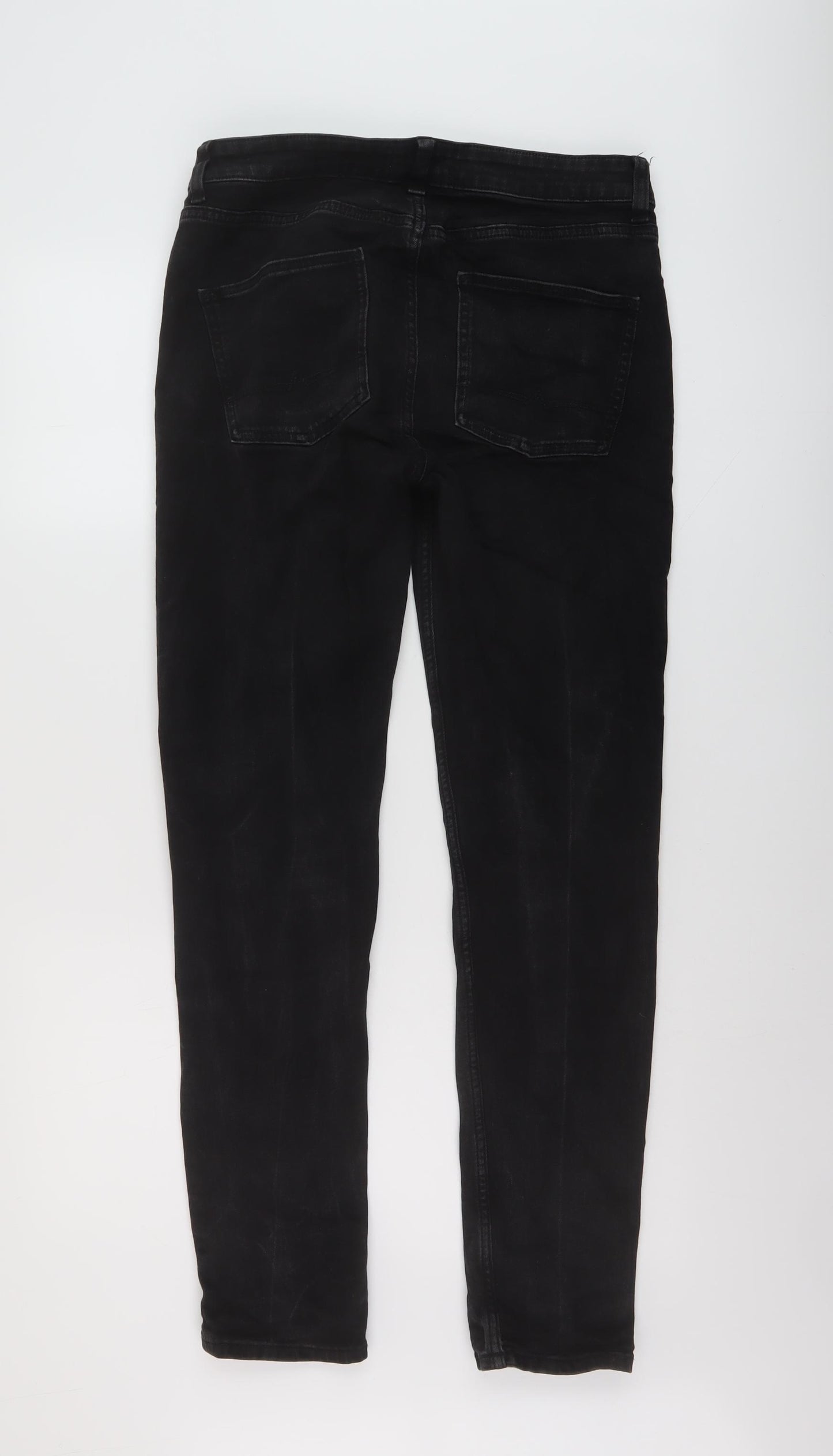 ASOS Mens Black Cotton Skinny Jeans Size 31 in L32 in Regular Button