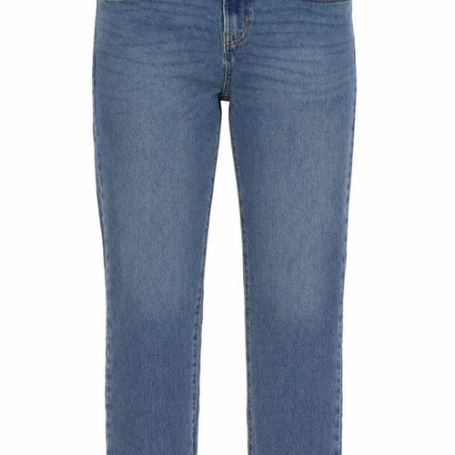 Easy Mens Blue Cotton Straight Jeans Size 34 in L29 in Slim Button