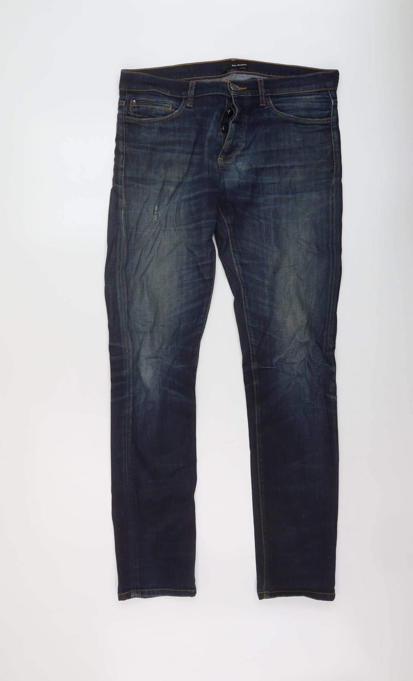 The Kooples Mens Blue Cotton Straight Jeans Size 31 in L33 in Regular Button - Vintage