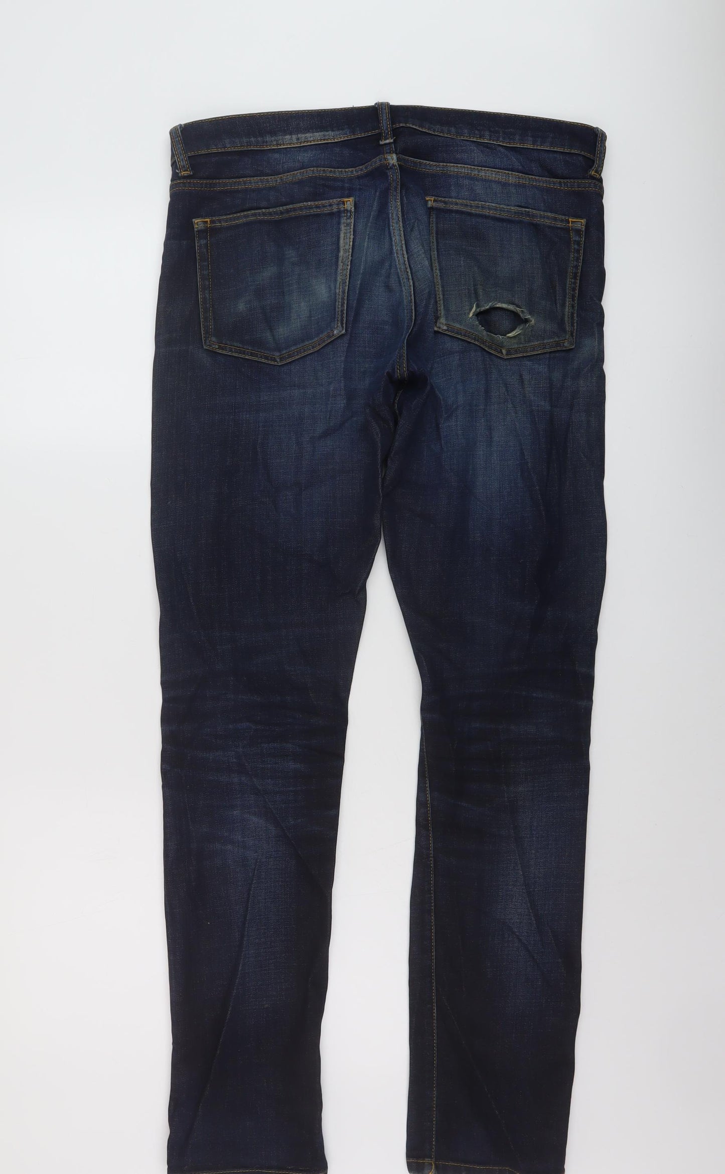 The Kooples Mens Blue Cotton Straight Jeans Size 31 in L33 in Regular Button - Vintage