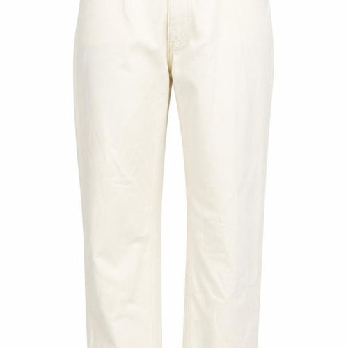 365 Denim Womens Ivory Cotton Straight Jeans Size 14 L28 in Regular Button