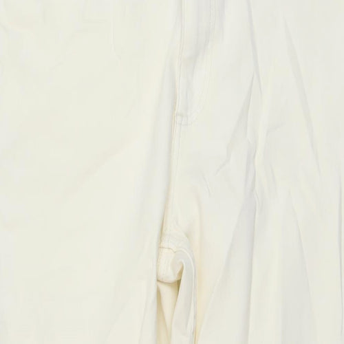 365 Denim Womens Ivory Cotton Straight Jeans Size 14 L28 in Regular Button