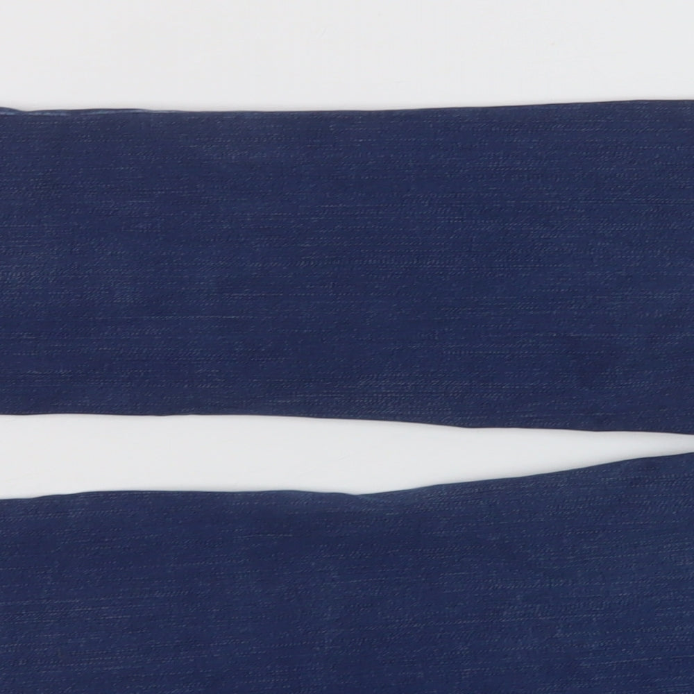 Marks and Spencer Womens Blue Cotton Straight Jeans Size 12 L28 in Regular Button
