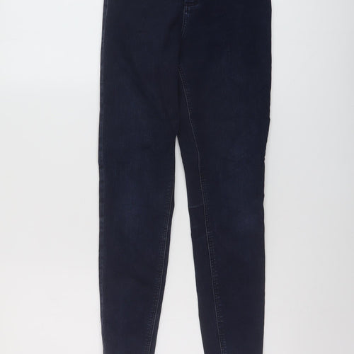 Topshop Womens Blue Cotton Skinny Jeans Size 26 in L26 in Regular Button