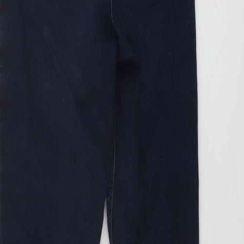 Topshop Womens Blue Cotton Skinny Jeans Size 26 in L26 in Regular Button