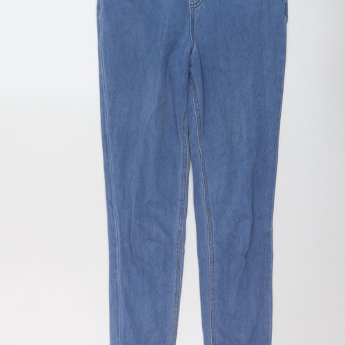 F&F Womens Blue Cotton Jegging Jeans Size 8 L28 in Regular Button