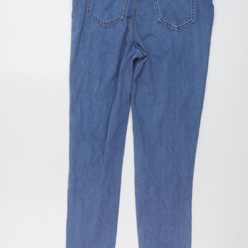 F&F Womens Blue Cotton Jegging Jeans Size 8 L28 in Regular Button