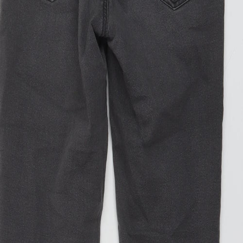 Zara Womens Grey Cotton Skinny Jeans Size XS L28 in Regular Button