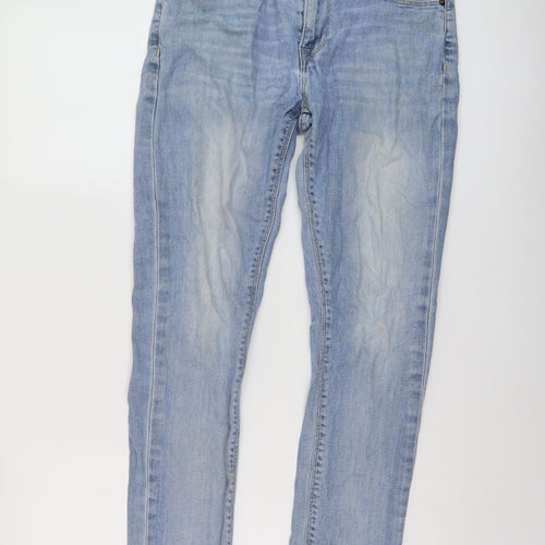 ASOS Womens Blue Cotton Skinny Jeans Size 28 in L28 in Regular Button