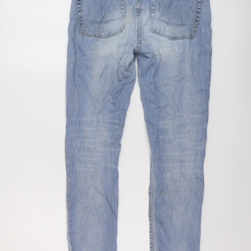 ASOS Womens Blue Cotton Skinny Jeans Size 28 in L28 in Regular Button
