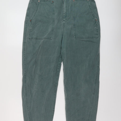 Gap Womens Green Cotton Mom Jeans Size 10 L25 in Regular Button
