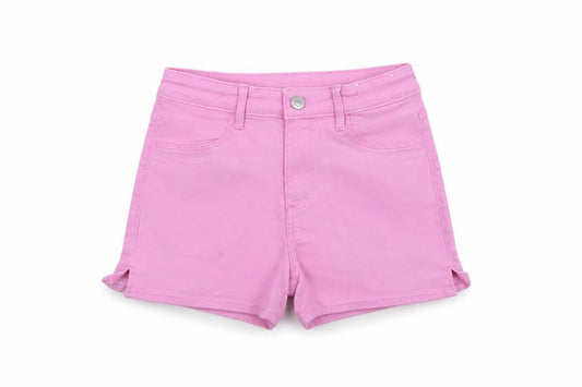 H&M Girls Purple Cotton Mom Shorts Size 10-11 Years Regular Zip