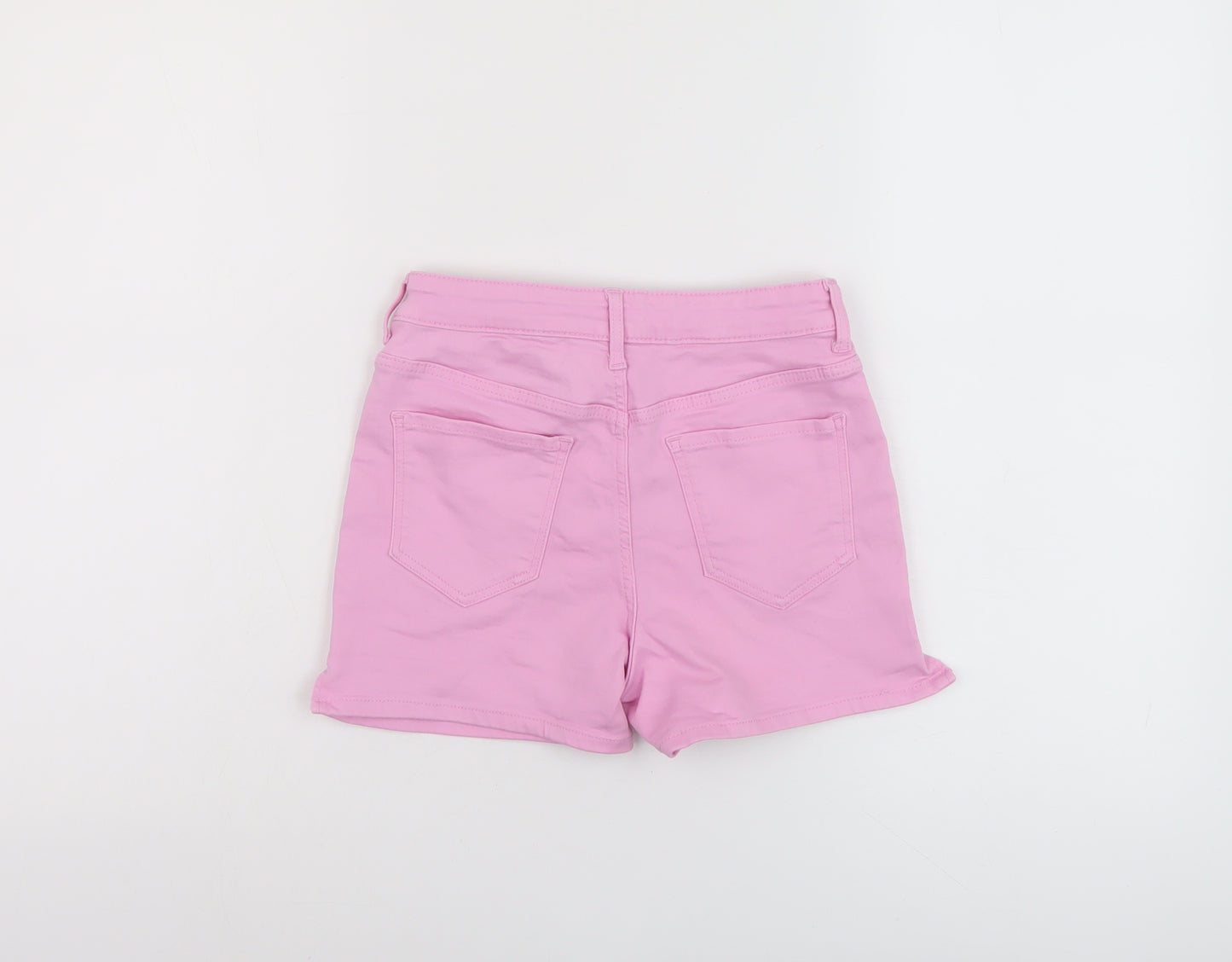 H&M Girls Purple Cotton Mom Shorts Size 10-11 Years Regular Zip