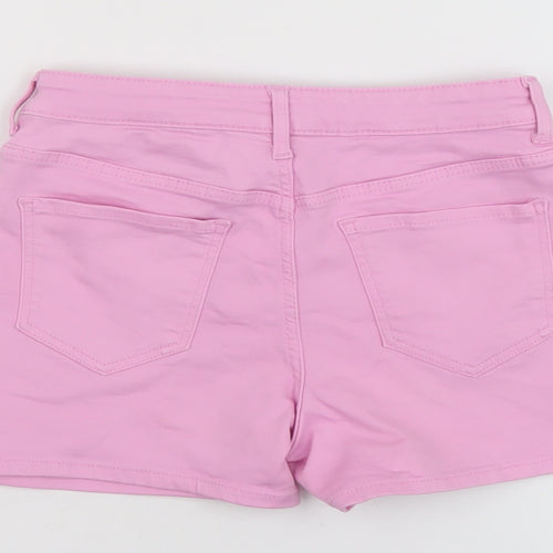 H&M Girls Purple Cotton Mom Shorts Size 10-11 Years Regular Zip