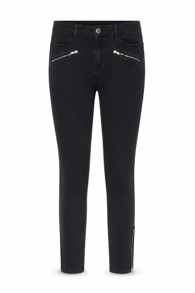 Front view of Springfield women’s grey cotton skinny jeans, size UK 10, 26-inch leg regular button