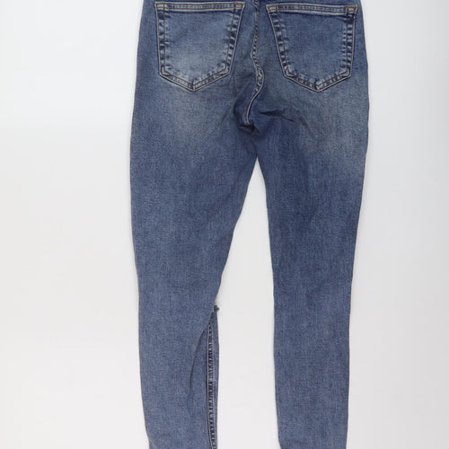 Topshop Womens Blue Cotton Skinny Jeans Size 26 in L24 in Regular Button