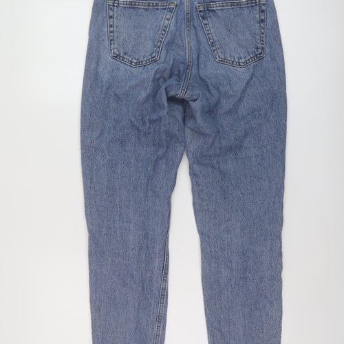 Topshop Womens Blue Cotton Mom Jeans Size 26 in L28 in Regular Button