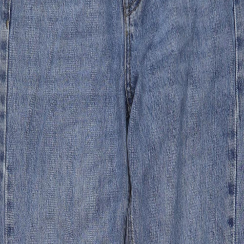 Topshop Womens Blue Cotton Mom Jeans Size 26 in L28 in Regular Button