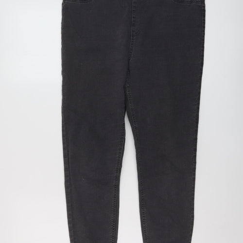 Marks and Spencer Womens Grey Cotton Jegging Jeans Size 32 in L27 in Regular