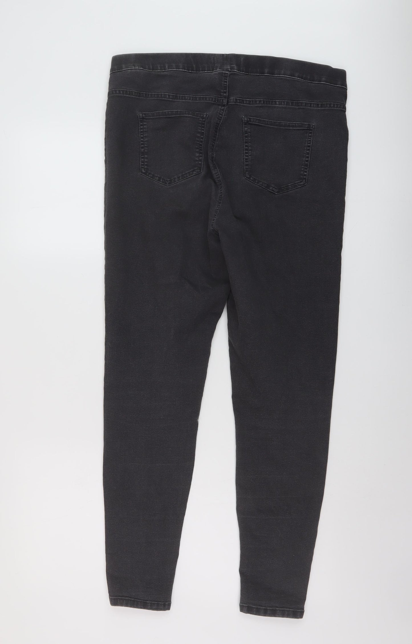 Marks and Spencer Womens Grey Cotton Jegging Jeans Size 32 in L27 in Regular