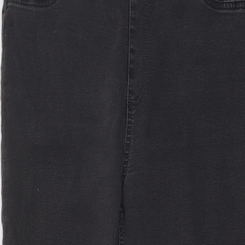 Marks and Spencer Womens Grey Cotton Jegging Jeans Size 32 in L27 in Regular