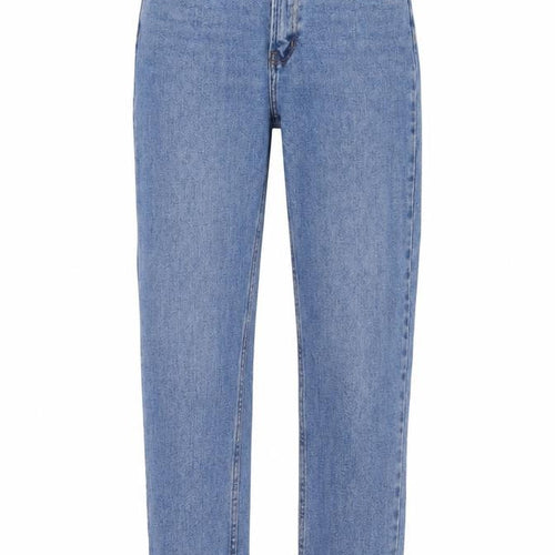 Denim & Co. Womens Blue Cotton Mom Jeans Size 8 L25 in Regular Button
