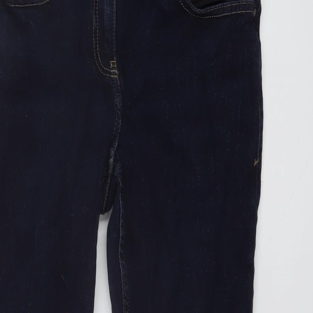 NEXT Womens Blue Cotton Straight Jeans Size 12 L27 in Regular Button