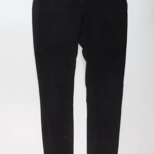 Jack Wills Womens Black Cotton Skinny Jeans Size 30 in L29 in Regular Button