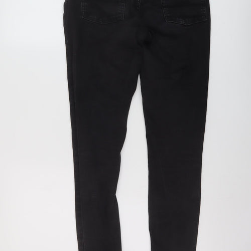 Jack Wills Womens Black Cotton Skinny Jeans Size 30 in L29 in Regular Button