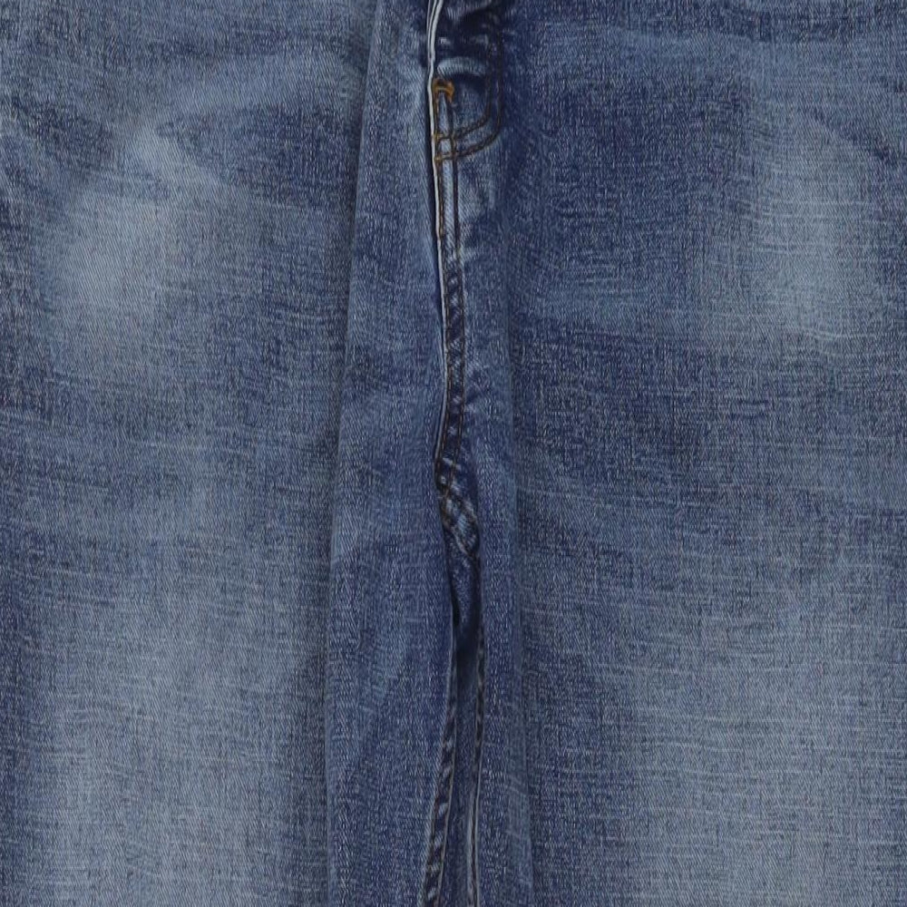 NEXT Mens Blue Cotton Straight Jeans Size 38 in L30 in Regular Button