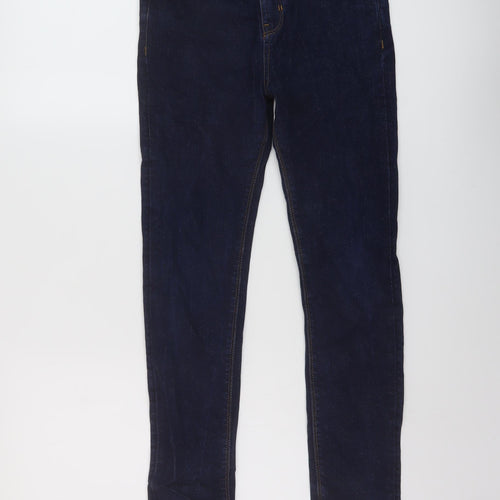 Matalan Boys Blue Cotton Skinny Jeans Size 12 Years Regular Button