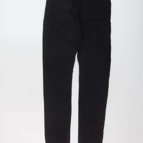 Zara Girls Black Cotton Skinny Jeans Size 9-10 Years Regular Button
