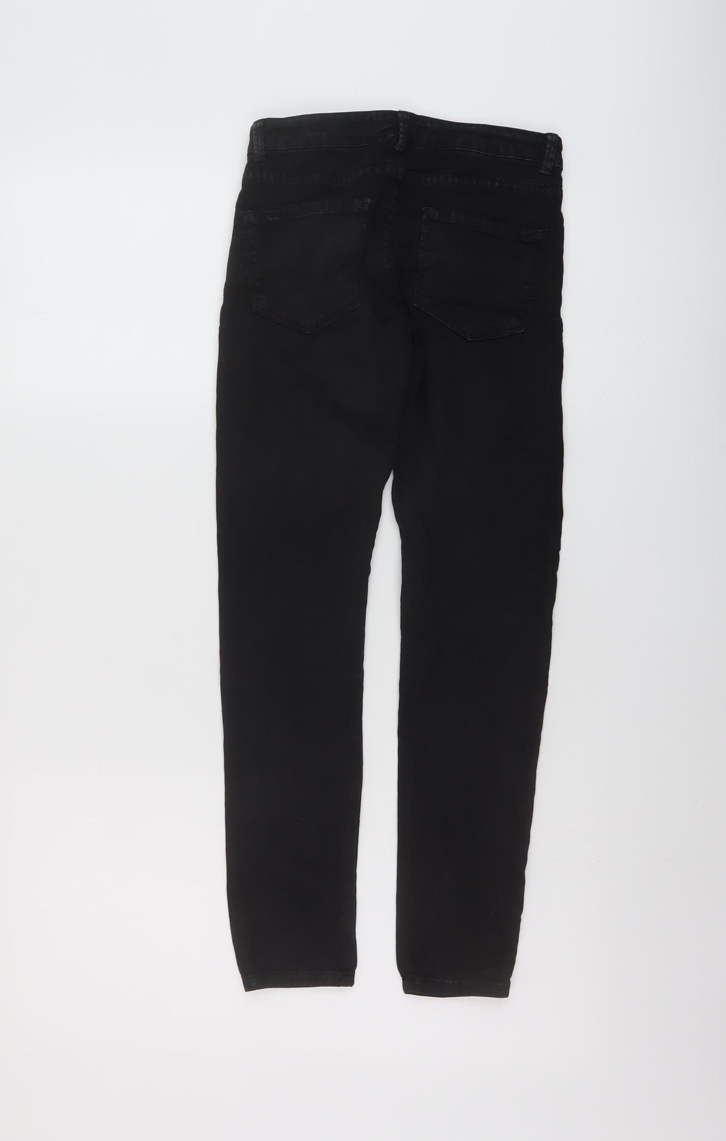 Zara Girls Black Cotton Skinny Jeans Size 9-10 Years Regular Button