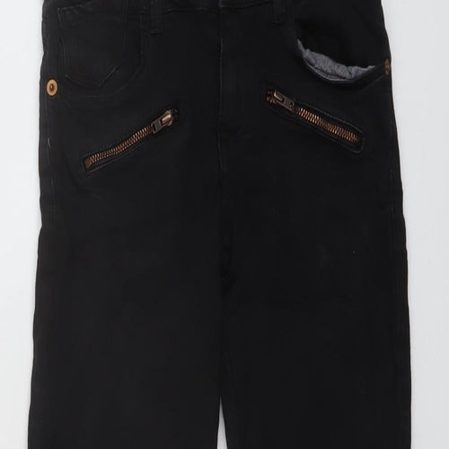 Zara Girls Black Cotton Skinny Jeans Size 9-10 Years Regular Button