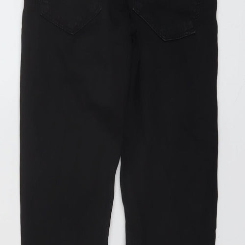 Zara Girls Black Cotton Skinny Jeans Size 9-10 Years Regular Button