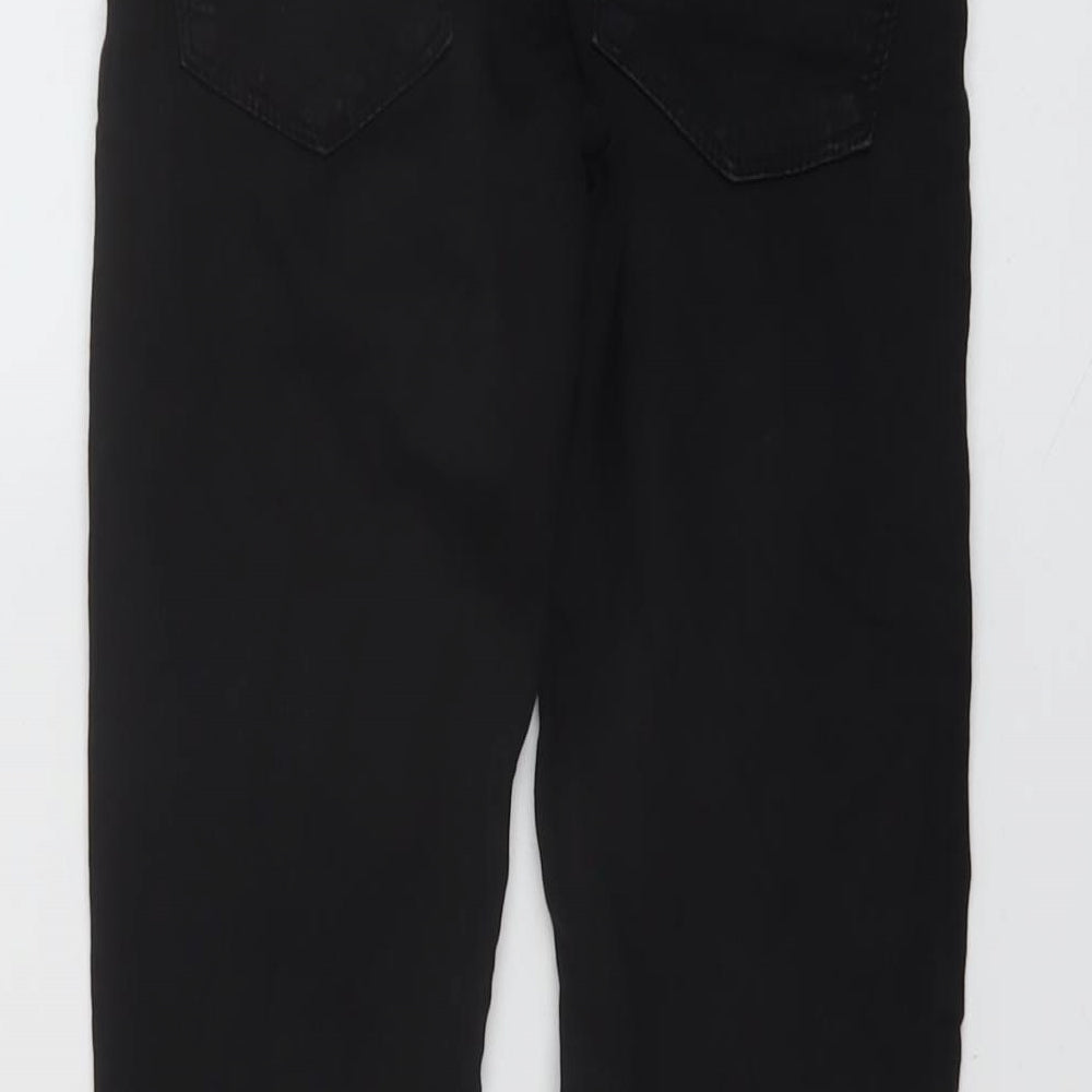 Zara Girls Black Cotton Skinny Jeans Size 9-10 Years Regular Button